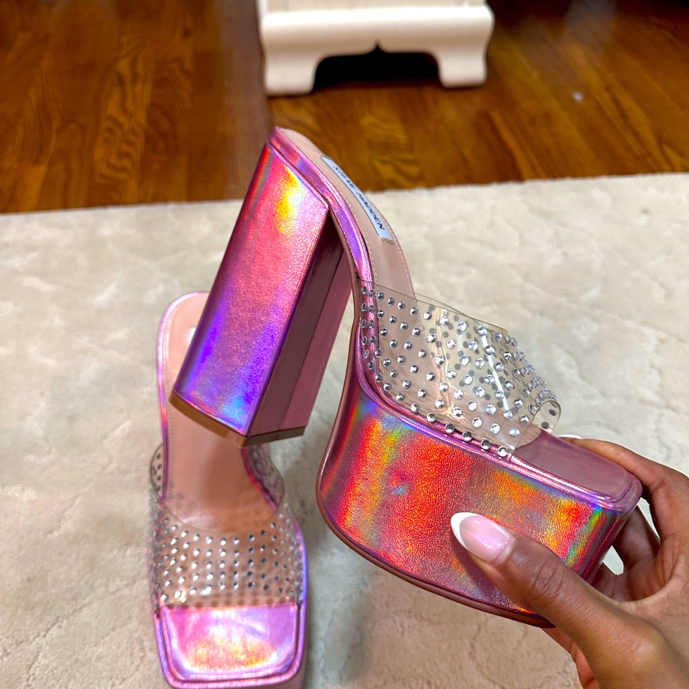 Steve Madden Iridescent Platforms